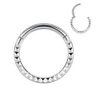 Anillo de titanio para la nariz f136 g23, segmento con bisagras para el pezón, cartílago de la oreja, tragus, hélice, piercing para el labio, joyería corporal, Aro para el tabique, 1 unidad - details 1