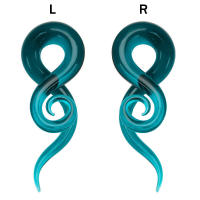 Cono espiral de cristal pyrex para oreja, expansor de estiramiento, piercing, joyería corporal, pircing, 5-16mm, 1 par - details 2