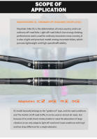 TOSEEK Carbon Handlebar MTB Handlebar Flat Or Rise Handlebar 31.8*580/600/620/640/660/680/700/720/740/760mm Matte Bike Parts - details 8