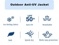 Chaqueta de Trekking y Senderismo LNGXO Impermeable, Protector Solar, Viste para el Viento - details 2