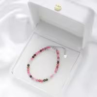 Pulsera de Tourmalina Hecha a Mano en de 4mm con Piedra Natural de 4mm para Mujeres Joyería de Fiesta Regalo de Bangles de Amatista - details 5