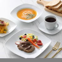 JULIA-Juego de cena de porcelana de 30 piezas, 6 platos para cena, sopa, postre, tazas, platillos - details 2