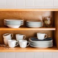 JULIA-Juego de cena de porcelana de 30 piezas, 6 platos para cena, sopa, postre, tazas, platillos - details 6