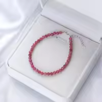 Pulsera de Tourmalina Hecha a Mano en de 4mm con Piedra Natural de 4mm para Mujeres Joyería de Fiesta Regalo de Bangles de Amatista - details 7