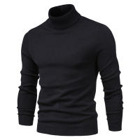 AIOPESON-suéteres gruesos de cuello alto para hombre, Jersey informal de cuello alto, ajustado, cálido, de calidad, Color sólido, Invierno - details 4