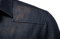 AIOPESON-Camisa vaquera de algodón elástico para hombre, camisa de manga larga de calidad, informal, ajustada, de diseñador - details 7