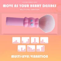 Vibrador eléctrico del cepillo del maquillaje recargable del silicón de la vibración de la frecuencia del resplandor 10 con privacidad fuerte - details 3