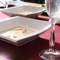 MALACASA Serie Blance Platos de Cerámica 12 Piezas con 6 Platos de Sopa y Cena para 6 Personas Utilidad Ecológica Forma Cuadrada Estilo Elegante - details 7