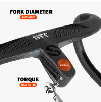 Manillar de Bicicleta de Carretera TOSEEK TR5500 con Cableado Interno Completo Soporte para Computer de Bicicleta Integrado T800 en Fibra de Carbono Ergonomía Adecuado para Deportes al Aire Libre - details 10