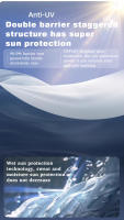 Chaqueta de Trekking y Senderismo LNGXO Impermeable, Protector Solar, Viste para el Viento - details 3