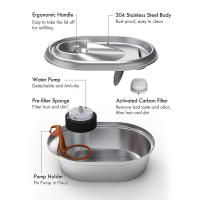 Fuente de agua de acero inoxidable para gatos, dispensador de agua para mascotas, Apto para lavavajillas, súper silencioso - details 7