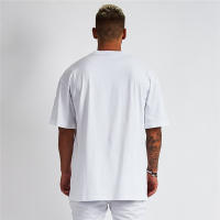 Oversized Summer Mens Trend Fashion Loose Short Sleeve T-shirt Gym Bodybuilding Fitness Training T-shirt Street Hip Hop Tshirt - details 10