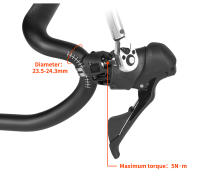 Manillar de Carbono para Bicicleta de Carretera TOSEEK Reduce Resistencia Partes de Bicicleta Endurecidas Ruta Externa Mate Negro 400/420/440mm - details 8
