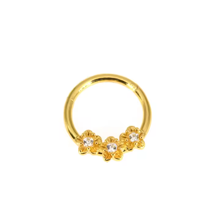Anillo de Nariz de Zirconia Cúbica sin Alergias de Starbeauty Piercing de Alta Calidad Joyería Corporal de Metal 16G para Fiestas y Ocasiones Especiales - 1