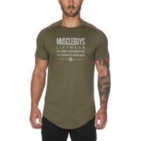 Gym Muscle Fitness Clothes Men Short Sleeved Quick-Dry Training Exercise Slim Fit Shirt Summer Casual Sport Bodybuilding T-Shirt - details 8