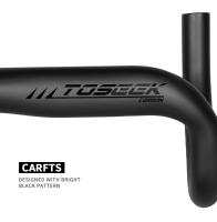 Manillar de Carbono para Bicicleta de Carretera TOSEEK Reduce Resistencia Partes de Bicicleta Endurecidas Ruta Externa Mate Negro 400/420/440mm - details 4