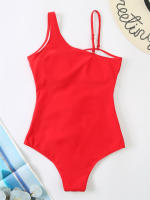 Bañador de una pieza para mujer, nuevo traje de baño liso sin espalda, con correa ajustable, Sexy para playa, - details 16