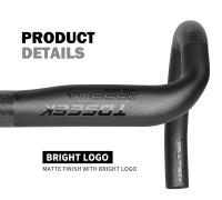 TOSEEK Full Carbon Fiber Handlebar Bent Bar Black Matte Finish Road Bike Carbon Handlebar 40/42/44 cm External Routing - details 4