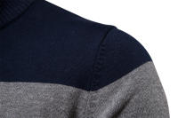 AIOPESON-suéter informal de algodón con cremallera para hombre, jersey de cuello simulado, cálido, a la moda, Invierno - details 7