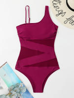 Bañador de una pieza para mujer, nuevo traje de baño liso sin espalda, con correa ajustable, Sexy para playa, - details 21