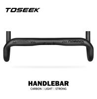 Manillar de Carbono para Bicicleta de Carretera TOSEEK Reduce Resistencia Partes de Bicicleta Endurecidas Ruta Externa Mate Negro 400/420/440mm - details 0