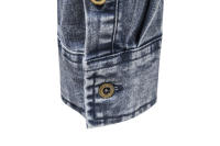 Camisas de Mezclilla AIOPESON para Hombres con Doble Bolsillo en Color Sólido Estilo Casual Cowboy de Calidad Delgada para Otoño Primavera - details 7