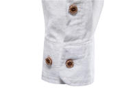 Camisa Social de Algodón AIOPESON para Hombres con Manga Larga de Alta Calidad en Color Sólido Estilo Casual para Primavera/Verano - details 12