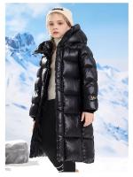 Girls Boys Down Jacket Long Ultra Thick Parkas Black Child Hooded Warm Coats Winter Clothes For Baby Padded Snowsuit XMP548 - details 8
