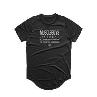 Gym Muscle Fitness Clothes Men Short Sleeved Quick-Dry Training Exercise Slim Fit Shirt Summer Casual Sport Bodybuilding T-Shirt - details 4