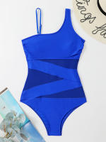 Bañador de una pieza para mujer, nuevo traje de baño liso sin espalda, con correa ajustable, Sexy para playa, - details 23