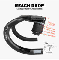 Manillar de Bicicleta de Carretera TOSEEK TR5500 con Cableado Interno Completo Soporte para Computer de Bicicleta Integrado T800 en Fibra de Carbono Ergonomía Adecuado para Deportes al Aire Libre - details 7