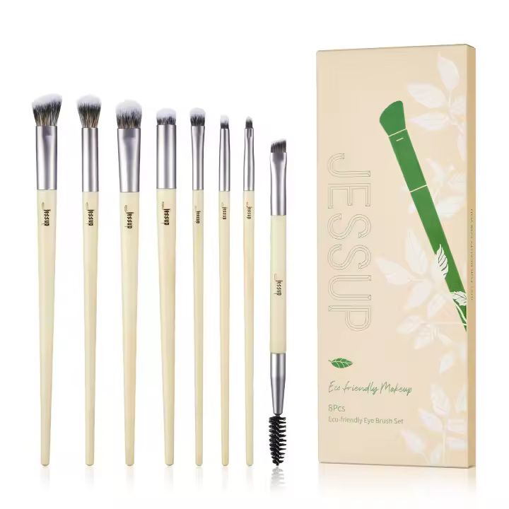 Jessup Makeup Brushes Set, 12 Pcs Eco-Friendly Synthetic Foundation Brushes, Powder Brushes, Angled Concealer Brush, Blending Brushes, Eyeshadow Brushes, Duo Brushes, Eyebrow Brushes, T327 - 1
