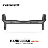 TOSEEK Full Carbon Fiber Handlebar Bent Bar Black Matte Finish Road Bike Carbon Handlebar 40/42/44 cm External Routing - details 0
