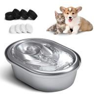 Fuente de agua de acero inoxidable para gatos, dispensador de agua para mascotas, Apto para lavavajillas, súper silencioso - details 6
