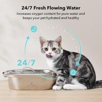 Fuente de agua de acero inoxidable para gatos, dispensador de agua para mascotas, Apto para lavavajillas, súper silencioso - details 3
