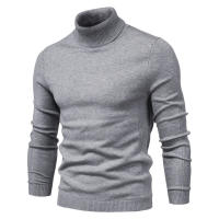 AIOPESON-suéteres gruesos de cuello alto para hombre, Jersey informal de cuello alto, ajustado, cálido, de calidad, Color sólido, Invierno - details 5
