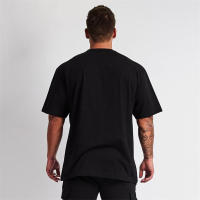 Oversized Summer Mens Trend Fashion Loose Short Sleeve T-shirt Gym Bodybuilding Fitness Training T-shirt Street Hip Hop Tshirt - details 4