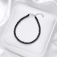 Pulsera de Tourmalina Hecha a Mano en de 4mm con Piedra Natural de 4mm para Mujeres Joyería de Fiesta Regalo de Bangles de Amatista - details 8