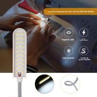 Luz De Máquina De Costura 6W 30LEDs Base Fija Tubo Flexible De Patas De Pato Para Tareas Domésticas Fuente De Alimentación AC110-250V - details 3