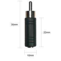 Banner - Adaptador de Audio RCA Macho a Conector Jack Hembra de 3,5 mm, Mono
