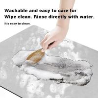 Alfombra De Baño Absorbente De Color Sólido Y Diatomea Antideslizante Para Entrada De Hogar Y Toilette Material De Goma - details 3