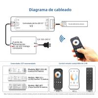 Tira De Luces LED COB CCT Alta Densidad 608 LEDs/m Flexible Dimmable Tape LED DC12V 24V Temperatura De Color 2700K a 6500K - details 11