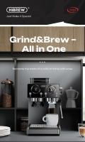 Cafetera todo en uno HiBREW H20 con molinillo integrado, extracción dual caliente y fría, presión de 20 bar, ajuste de molienda de 20 niveles, varilla de vapor para latte, depósito de agua de 1,4 L, control táctil inteligente - details 15