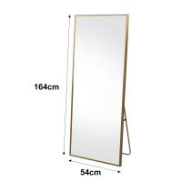 spejo de Pie Dorado 164 x 54 cm, Espejo de Cuerpo Entero con Soporte, para Dormitorio, Salón, Vestidor y Entrada - details 0