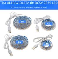 Tira De Luz LED UV 5V DC 2835 0.5M 1M 2M Impermeable Pantalla De Hueso Morado Para DJ Fluorescencia USB - details 2