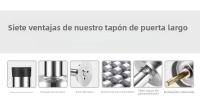 Parador De Puerta De Acero Inoxidable De Tamaño Extendido Con Punta De Goma Antideslizante Y Antiseña Protector De Pared Para Sliding - details 8