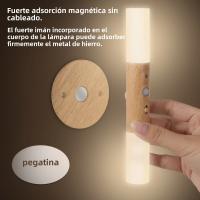 2PCS Luz Nocturna Sensor De Movimiento USB Recargable Madera 700mah LED Para Pared De Dormitorio Pasillo Escalera - details 5