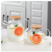 TEPODRA 1/1.8L Juguete De Vidrio Transparente Con Tapa De Bambú Tejado Resistente Al Calor Juguete De Vidrio Grueso Puer Kettle - details 3