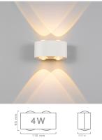 Lámpara De Pared LED Impermeable Para Exteriores Y Interiores 2W 4W 6W 8W 12W Minimalista Creativa Para Dormitorio Lámpara De Noche - details 1