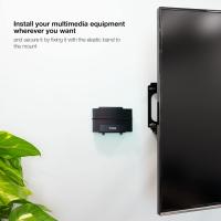 TOOQ TQMPM4776 - Soporte Universal de Pared Caja de Almacenamiento para Reproductor Multimedia / Consolas / Router Wi-Fi WiFi Inalámbrico / MiniPc / Barebone Max. 5Kg, Color Negro - details 1